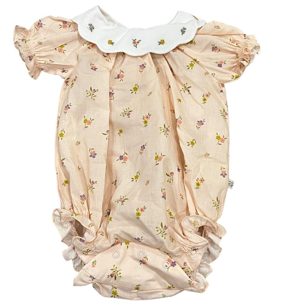 Early Sunday Tiny Flower Betty Bubble Romper 3/6 Months NWT - Picture 1 of 7